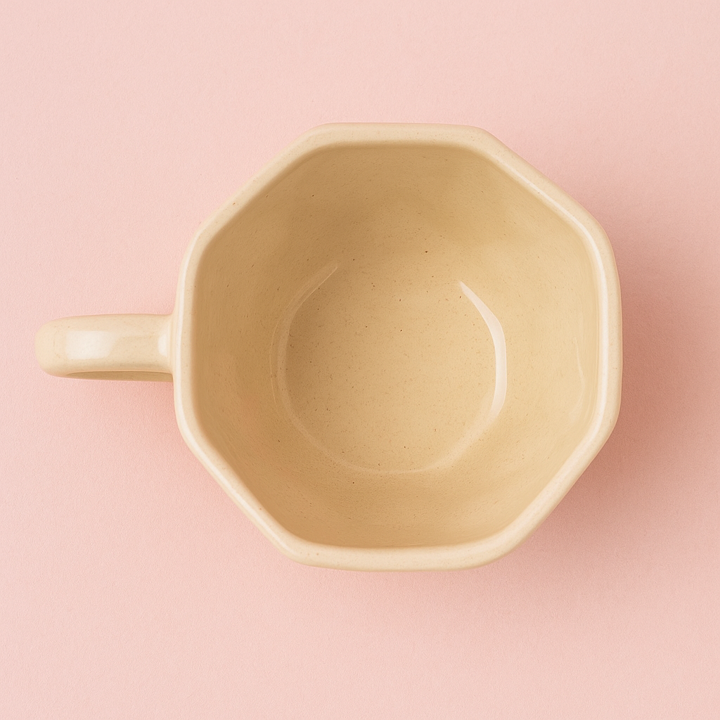 Charming ceramic mug and matching plate set