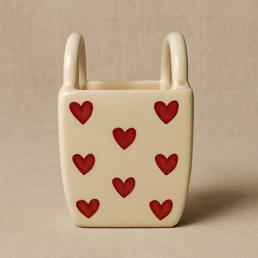 Charming handbag-shaped ceramic