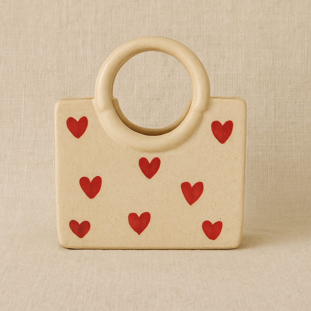 Charming handbag-shaped ceramic