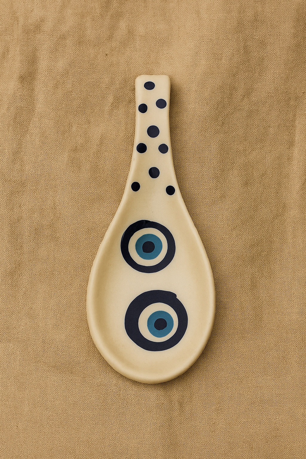 Ceramic Spoon Rest – Evil Eye Design