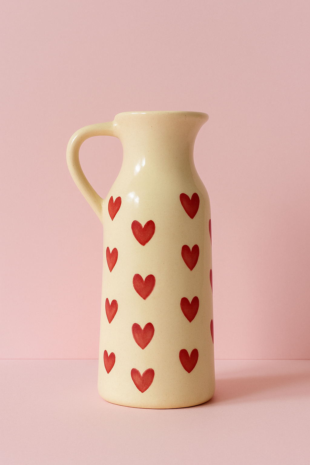 Heart Pattern Ceramic Jug