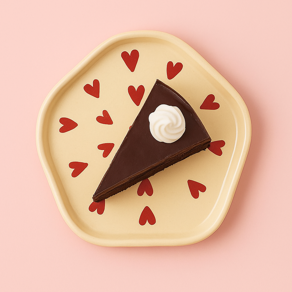 Heart Dot Ceramic Tray – Love-Inspired Serveware